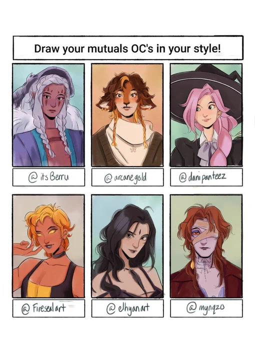 Some mutual's OCs! Sorry this took so long to get around to! I've been busy with work stuff! 