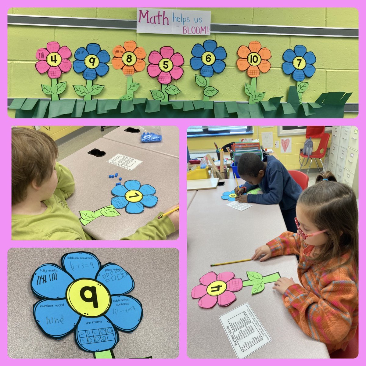 MissCharowsky's tweet image. We practiced showing a number in different ways.  Math helps us BLOOM!
#mathisawesome @CCSPrincipal