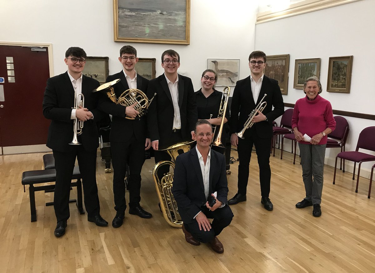 superbrassuk's tweet photo. Congratulations @Runaway_Brass - winners of 2023 Philip Jones Brass Ensemble Prize today @rwcmd - performing Anthony Plog's 4 Sketches. Thanks for visiting us again Ursula Jones, safe journey back to London, you are an inspiration to us all ! Bravo to all other performers 🏆🎺🎼 https://t.co/KPR01MF2H8
