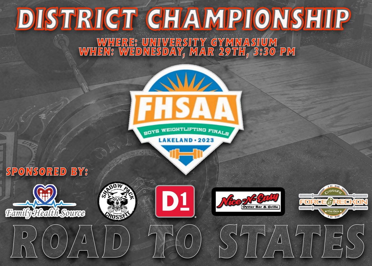 UHS Weightlifting (@uhstitanstrong) on Twitter photo Almost that time... BWL District Championship tomorrow at UHS!
Tickets can be purchased at gofan.co/app/events/943… Almost that time... BWL District Championship tomorrow at UHS!
Tickets can be purchased at gofan.co/app/events/943…