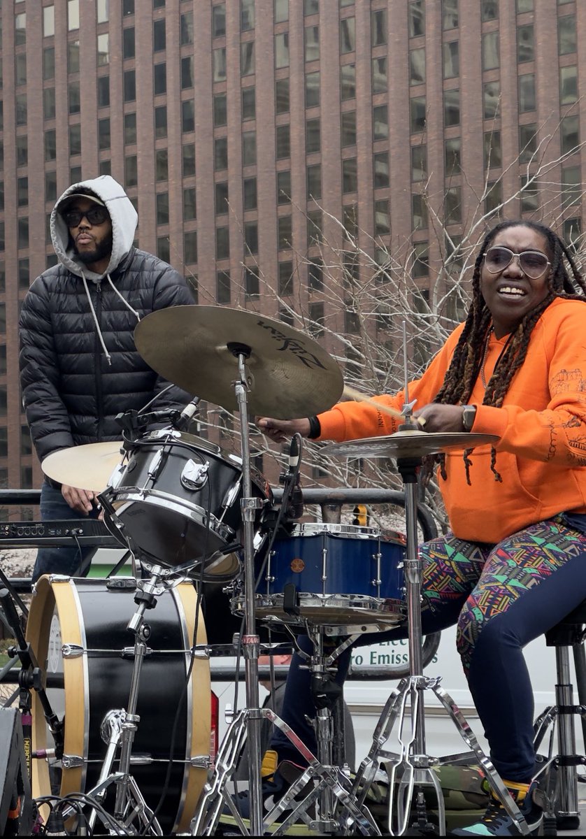 Had a great time at Jazz @CreativePHL Jazz Appreciation Month kickoff party today at @LOVEParkPhilly featuring @mobbluz the next generation of musical artists carrying on the legacy of #phillyjazz .