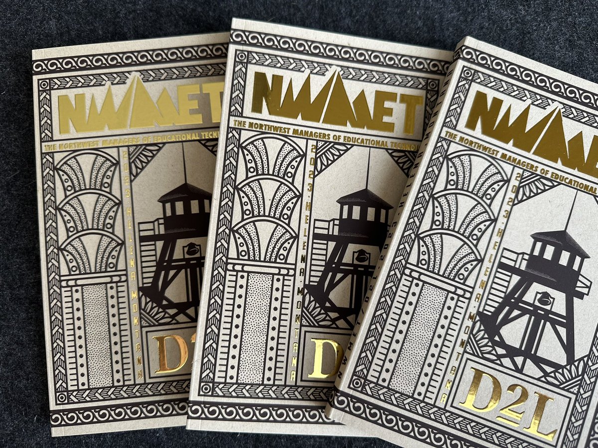 Customer designed notebooks for this years <a href="/NWMET/">NWMET</a> conference. Sponsored by <a href="/D2L/">D2L</a>, designed by <a href="/GOODsonDESIGNS/">david goodson</a> and Printed by <a href="/shopdenik/">Denik</a>   These are really nice!  Get one with registration!