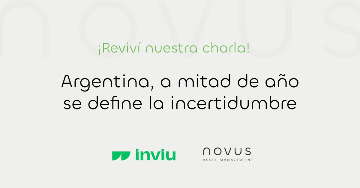 novus_am's tweet photo. Junto con @diegomb80 y el equipo de @inviu_arg , intercambiamos miradas sobre los últimos acontecimientos de la macro local y el mercado de bonos. ¡Escuchá la charla completa acá! https://t.co/EFBrZZvPr4 https://t.co/yLug3vbG9T