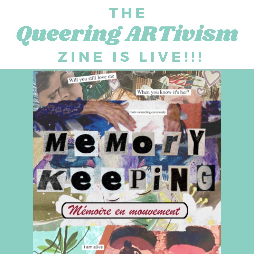 CCGSD_CCDGS's tweet photo. The Queering ARTivism zine, "Memory Keeping // Mémoire en movement," is now live!! 🎉

Thank you again to all of the amazing artists who submitted to the publication, as well as to all the folks who participated in the Queering ARTivism! ❤️

View here: https://t.co/29hNMaEwNS https://t.co/zWP71BkALm