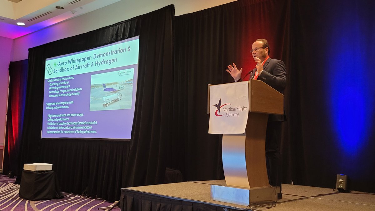 ElectricVTOL's tweet photo. The VFS #H2aero Symposium kicked off today! This is the only in-person #hydrogen-electric aviation symposium, and includes leading experts from #H2 aviation, automotive, government, etc. https://t.co/hckcEGzBsb
#H2flight #H2eVTOL #H2flight #aviation #engineering  #avgeek #h2plane https://t.co/Vuj8UTSukX