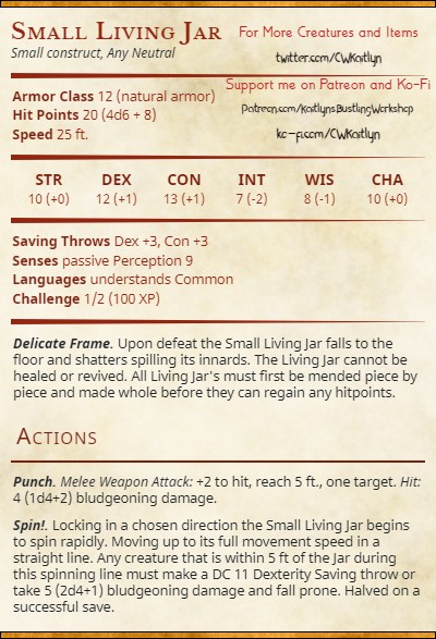 CWKaitlyn's tweet photo. Twitter doom and gloom aside its time for more #ELDENRING to #dnd5e and who doesn't love the living jars of Elden Ring. I promise you Alexander is up next. https://t.co/lhoujyTR7a