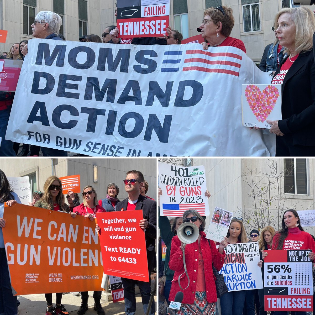 As Tennessee lawmakers call off hearings on 2 new gun bills, @MomsDemand hold a rally on Capitol Hill demanding action to end gun violence and limit access to firearms in the Volunteer State. @WSMV