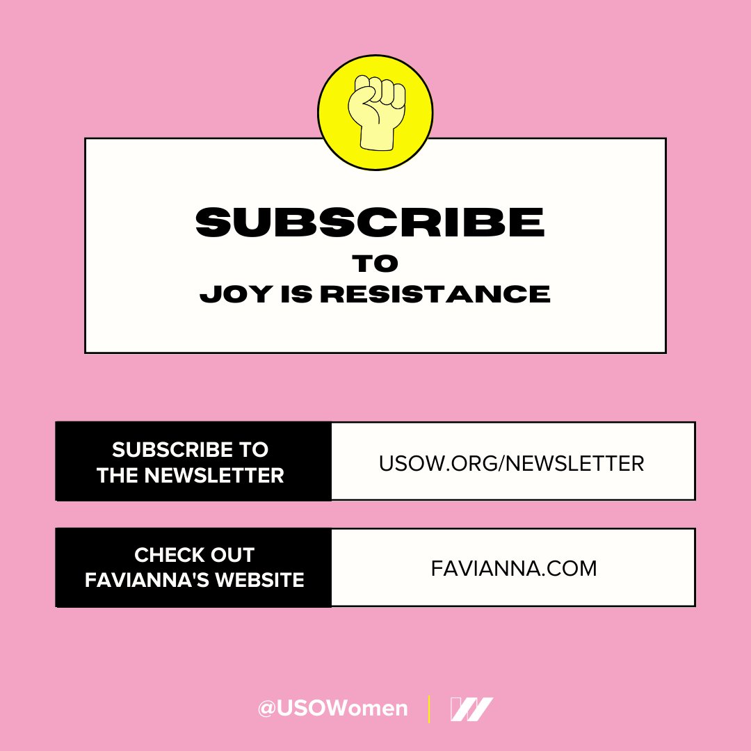 We've got one more #WomensHistoryMonth 'Joy Is Resistance' feature! Meet @Favianna Rodriguez, an interdisciplinary artist & change-maker based in Oakland, California. Subscribe to ‘Joy is Resistance’ to learn more about Favianna in tomorrow's newsletter: usow.org/newsletter
