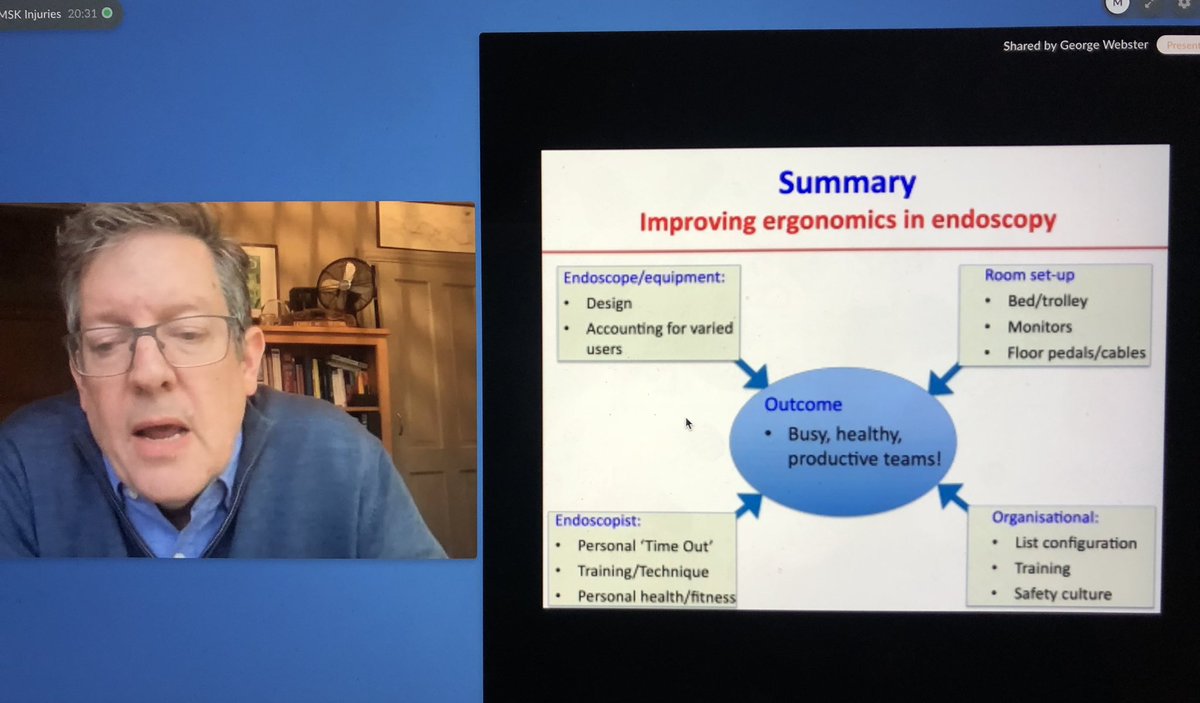 MishaKabir1's tweet photo. Great @BritSocGastro webinar on #MSKinjuries in endoscopy. Of interest to @BSGSWiG audience, reported injuries up to 89%, particularly in female endoscopists!! 🔑Tips: 1️⃣‘Warming up’🙆♀️before 2️⃣L/R wheel adapters for small👋 3️⃣Try sitting while scoping🪑 4️⃣Comfort breaks… https://t.co/Bb90LJAhQ3