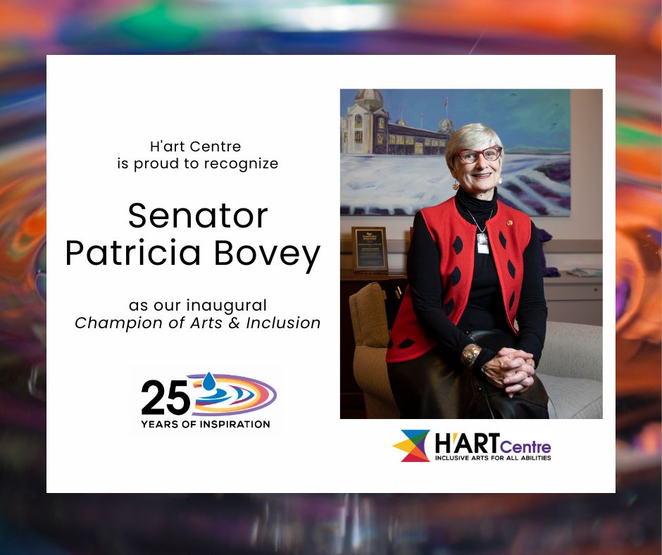 HartCentre's tweet photo. Yesterday, H'art kicked off our 25th year with a reception attended by Senator Patricia Bovey @SenateCA and many old-and new-friends! 🥳 
As we reflect this year, we will highlight &amp; celebrate our #ripplesofinspiration --moments &amp; people that moved #inclusive #arts forward. https://t.co/kQRWsNgLVd