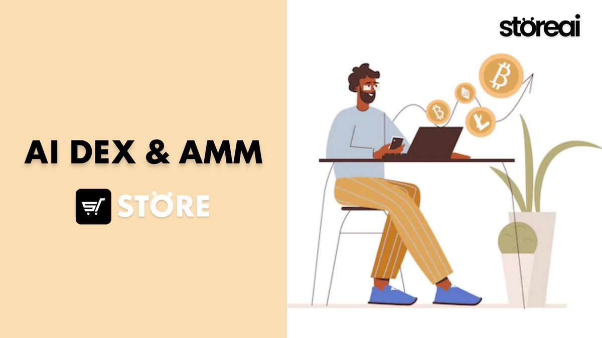 Storeai_org's tweet photo. If you're a crypto enthusiast, you'll be excited to hear about the decentralized exchange (DEX) offered by Store AI. Our DEX covers over ten blockchains, including #Bitcoin and #BNB so you can trade one cryptocurrency for another in a peer-to-peer format. https://t.co/FTqQyYngfm
