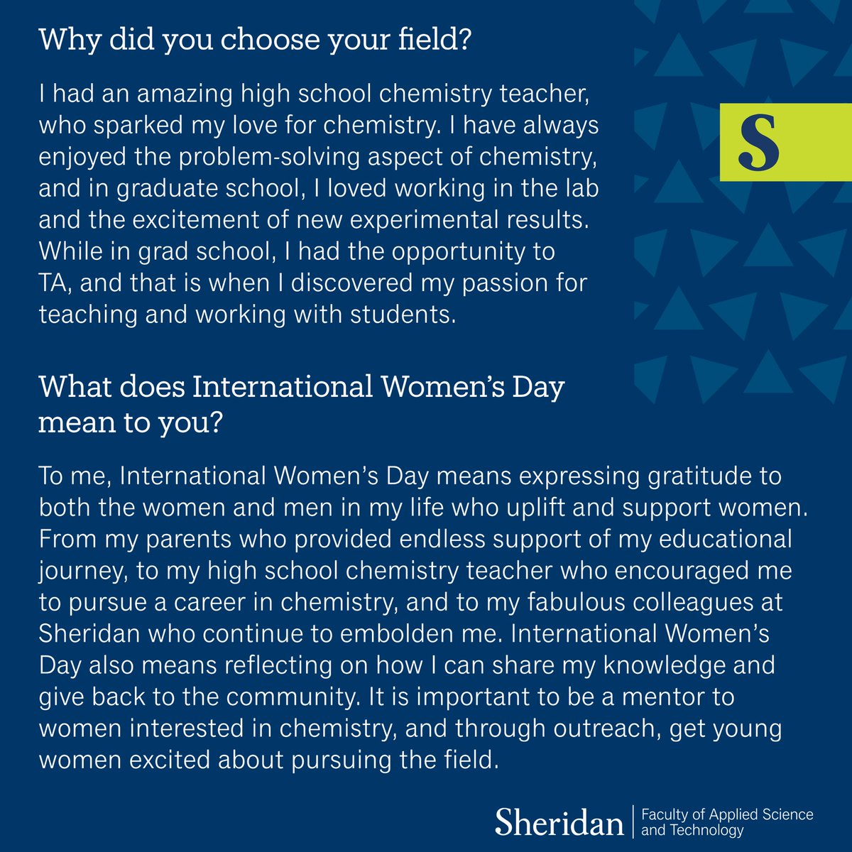 SheridanFAST's tweet photo. Today’s Women’s Appreciation Post is featuring Professor Katherine Rankin! Katherine Rankin is a Professor for the School of Applied Chemical &amp; Environmental Sciences. https://t.co/jp21fGDtXL