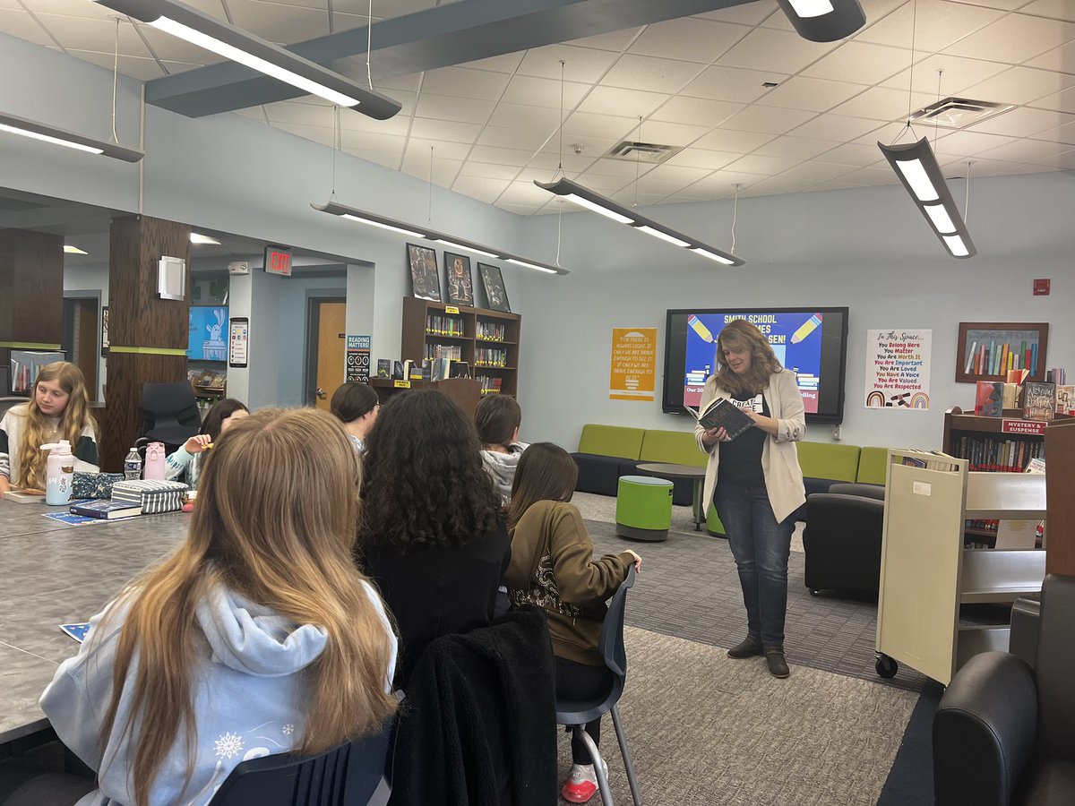 Book club students were also given the opportunity to meet as a group with our author to further discuss the writing process, have books signed, discuss her novels, and understand the value of believing in yourself and your dreams! Thank you very much, Jennifer Nielsen!