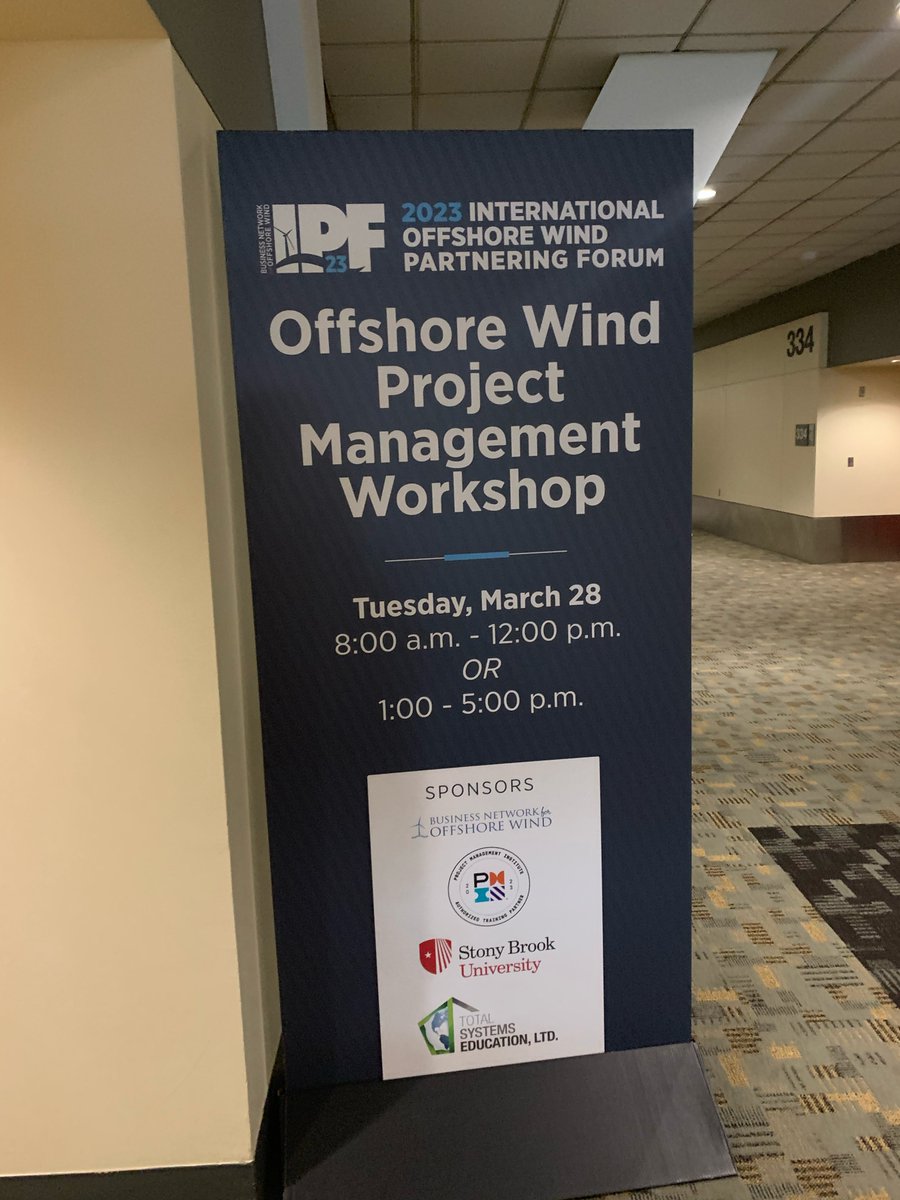 CceSbu's tweet photo. What a great turnout today! Our session discussed how #ProjectManagement tools and techniques can be used to implement #OffshoreWind projects. If you missed us at #IPF2023 and want to learn more, just reach out! https://t.co/hrSYRic4js