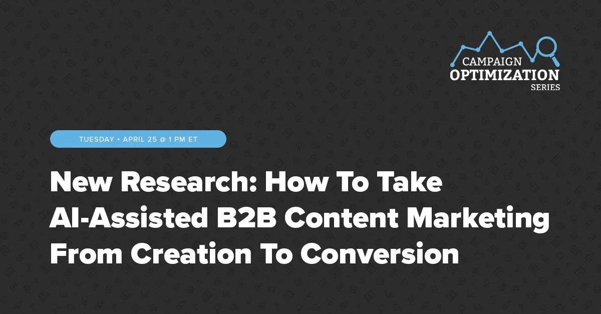 DG_Report's tweet photo. Tune in to #COSeries as execs from @VIBriefing & @AmateurishProd will reveal the latest research on #B2Bmarketing trends in the #AI age: https://t.co/j46Jt60Hav https://t.co/21QEg9DyvU