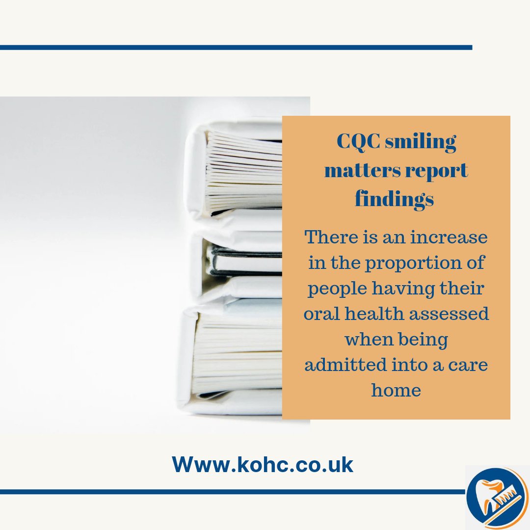 This is wonderful news from the 2023 smiling matters report ❤️ 

Please feel free to download our FREE oral health assessment templates 📝

kohc.co.uk/paperwork-reso…

#supportedliving #assistedliving #carehome #carehomes #caremanagers #nursing #nursinghome #residentialcare #SLTS