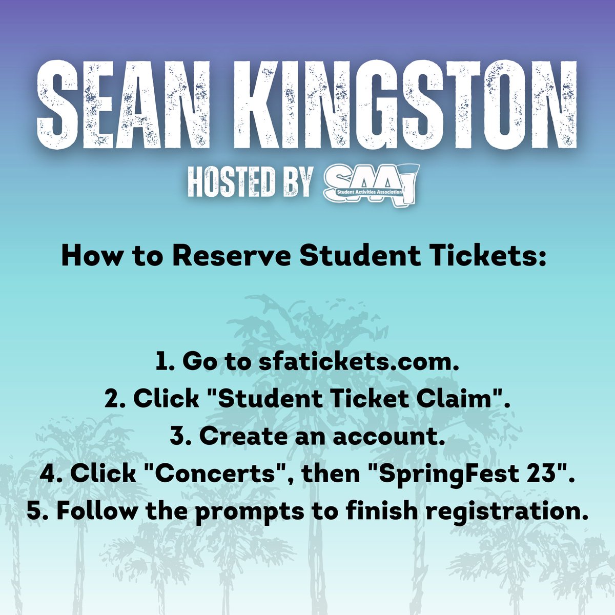SEAN KINGSTON IS COMING TO SFA! 🤩 Make sure to claim your student tickets using the instructions in this post. 😎 WE’LL SEE YOU THERE! 👏  #JACKSGETINVOLVED #SFA22 #SFA23 #SFA24 #SFA25 #SFA26 #sfasu #axeemjacks #axeem