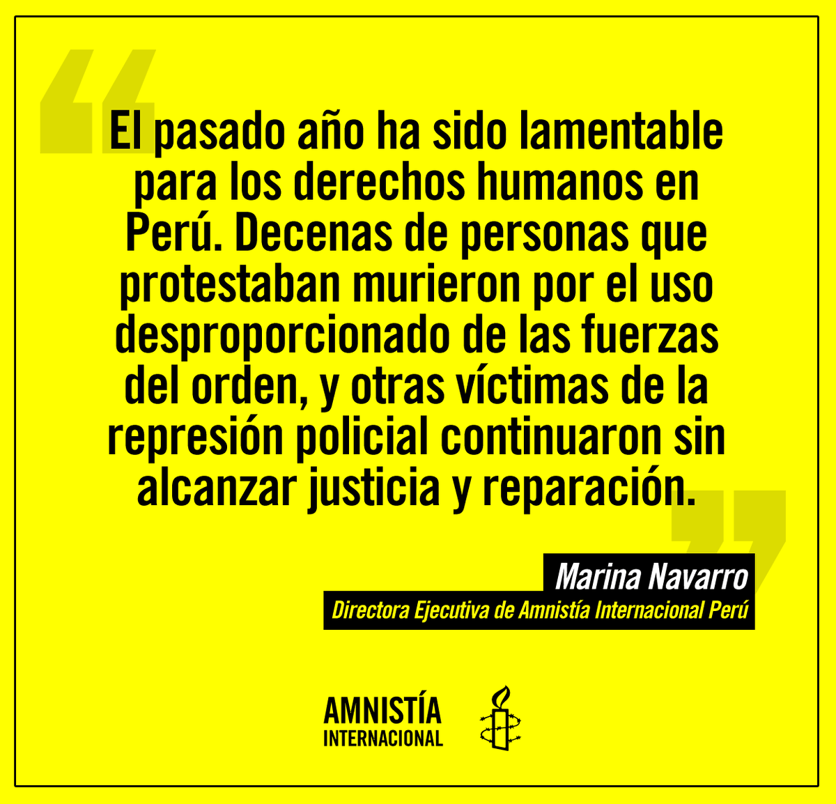 amnistiaperu's tweet photo. #InformeAnualAI concluye que doble rasero e insuficientes respuestas alimentaron la impunidad e inestabilidad en el mundo. En #Perú represión e impunidad menoscabaron DDHH. Tras protestas, fuerzas del orden hicieron uso excesivo e ilegal de la fuerza.
https://t.co/8kVUXZesQs https://t.co/TJ4GAMnTWf