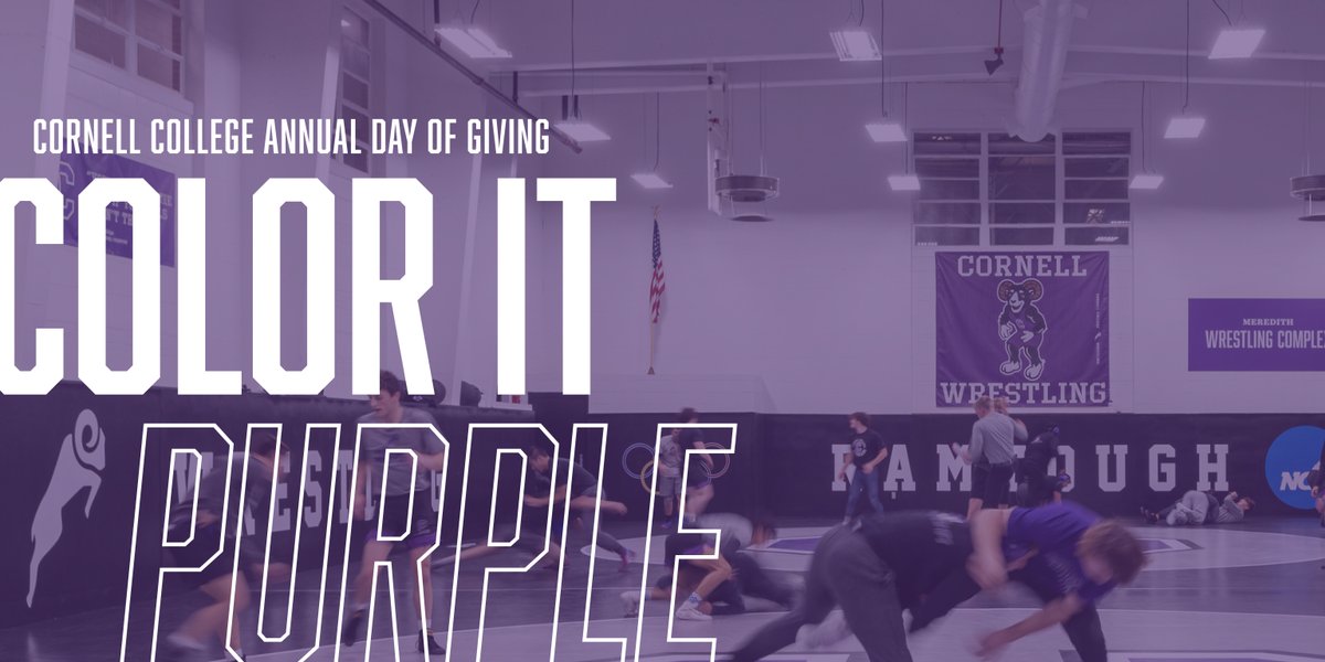 Help the Rams reach victory! When you give to the Golden Rams Fund today on #ColorItPurple, you're making a direct contribution to our student-athletes success. Every gift matters!
Visit coloritpurple.cornellcollege.edu to donate! 💜🐏 #Cornell #Ramily #CornellAthletics