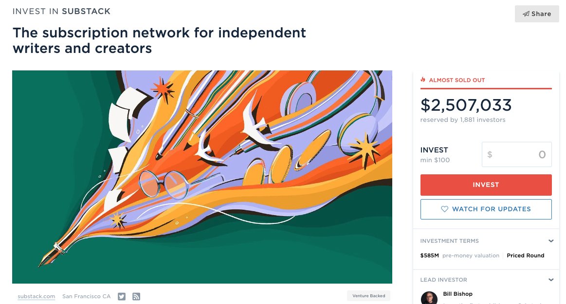 1) <a href="/substack/"></a> Have raised $2,5M in less than 4 hours from their community! Super impressive.

Let's take a look at their finances: