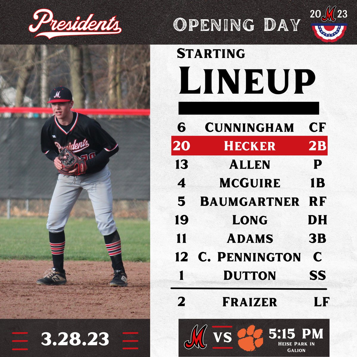 Your Varsity Opening Day starting lineup: