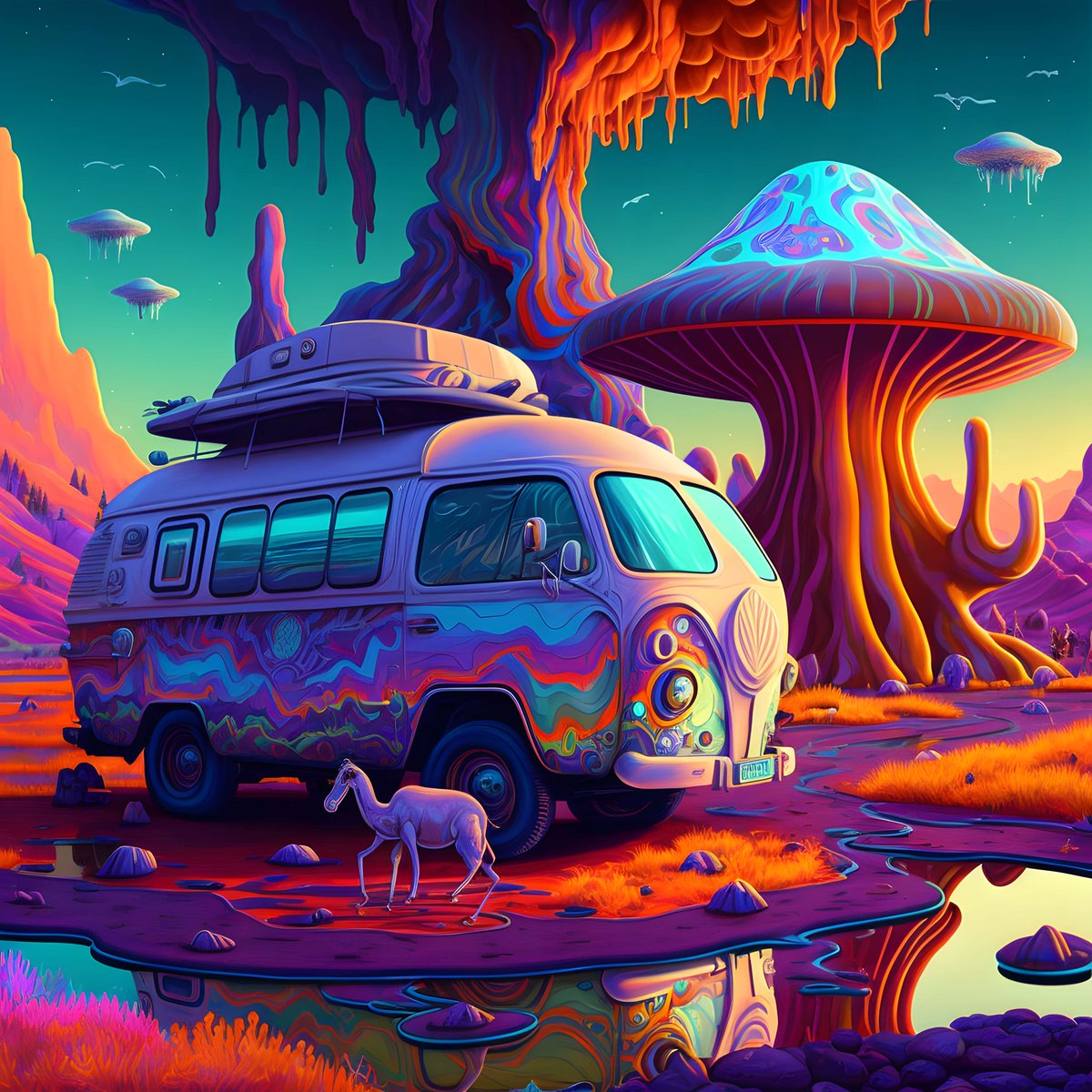 Let's GM🍄
Back to our youth, 
to a different place and time, 
where our dreams were golden, 
and no sorrow was sublime. 
The magic bus carries us, 
to the days of our lives, 
where summer will not end, 
and our laughter never dies. 
....
Link to collect in bio!