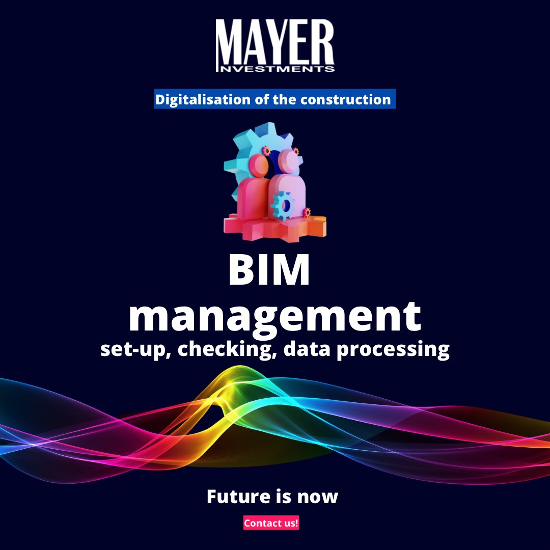 MayerInvestmens's tweet photo. Our company offers various services related to the digitalization of construction and BIM:
📌BIM project management (setup, controls, data export)
#bim #mayerinvestments #aec #bimconsulting #bimmanagement #bimcoordination #clashdetection #4DBIM #5DBIM #construction #CDE #mayer https://t.co/DXJyFfVKlD