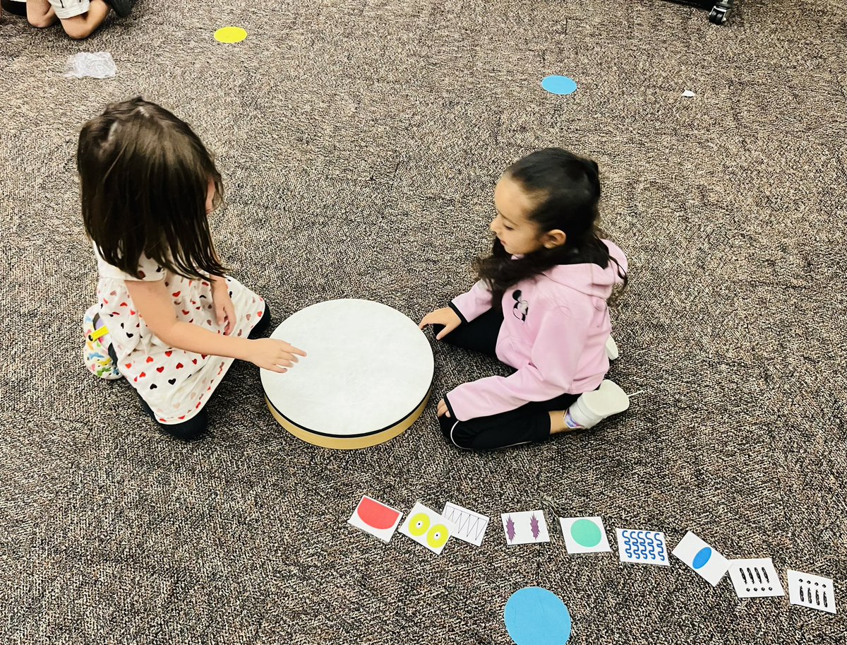 CHEmusicians's tweet photo. Kinder creating monster patterns with their hand drums. https://t.co/Mt967xvaLB