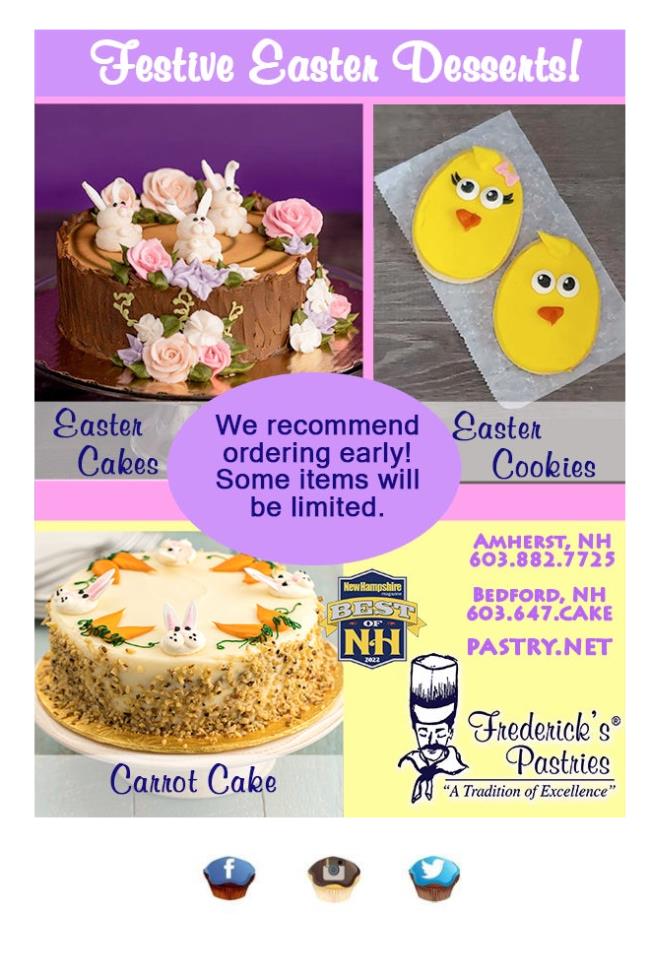 Hippity Hoppity Order Your Easter Dessert Today!