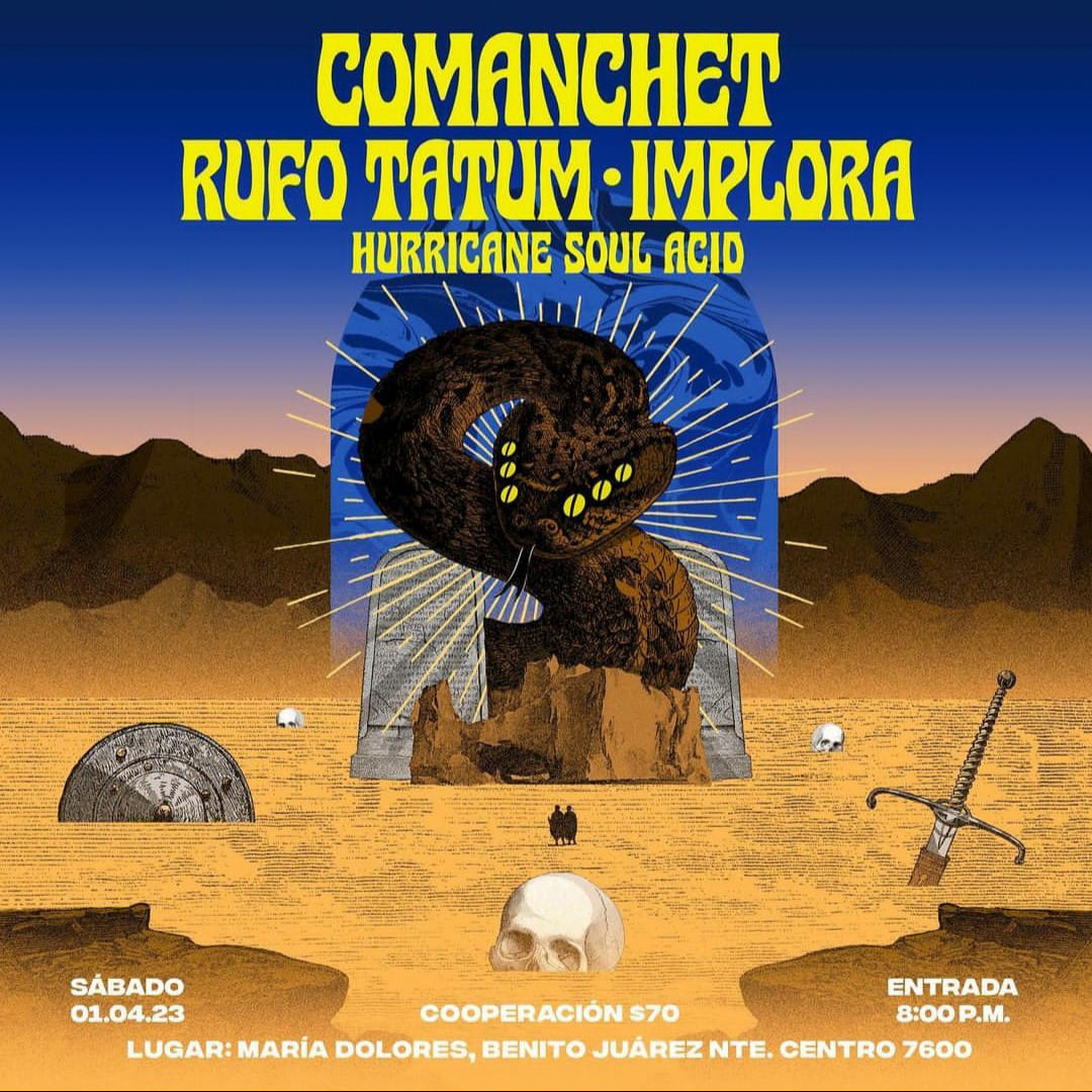Comanchet2's tweet photo. Este Sábado nos vemos en Querétarock
Fuzz On⚡️⚡️
#comanchet #stoner #stonerrock #stonermusic #stonershit #stonermetal #mexicanrockband #rockband #sanluispotosi #coven #comanchetcoven #aquelarre #aquelarredecomanchet #rock https://t.co/xfCCvdSUYd