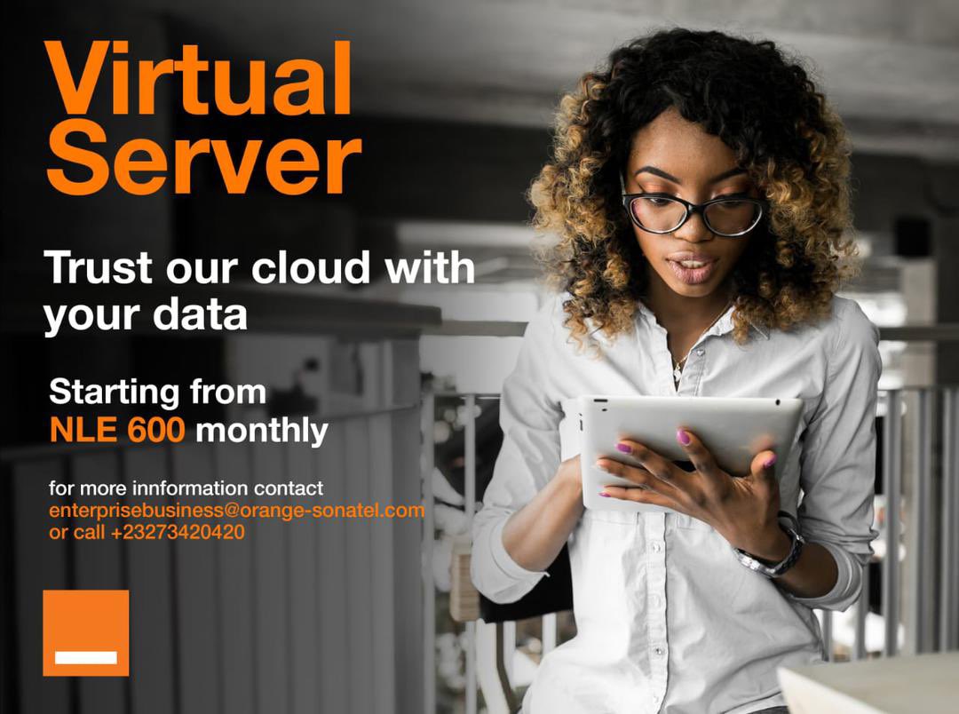Christiana73925's tweet photo. Trust our cloud with your data. Get the Orange Virtual Server that guarantees your data security. Starting from NLE 600 monthly. For more information contact enterprisebusiness@orange-sonatel.com or call +23273420420. #orangesl #cloudservice #virtualserver https://t.co/sovCPzPj2q