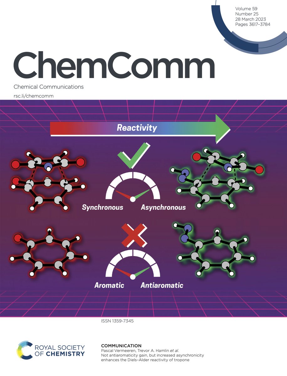 Happy to see our cover in @ChemCommun ! 😍
 
pubs.rsc.org/en/content/art…
@PascalVermeeren, @TrevorAHamlin, @VU_TheoCheM