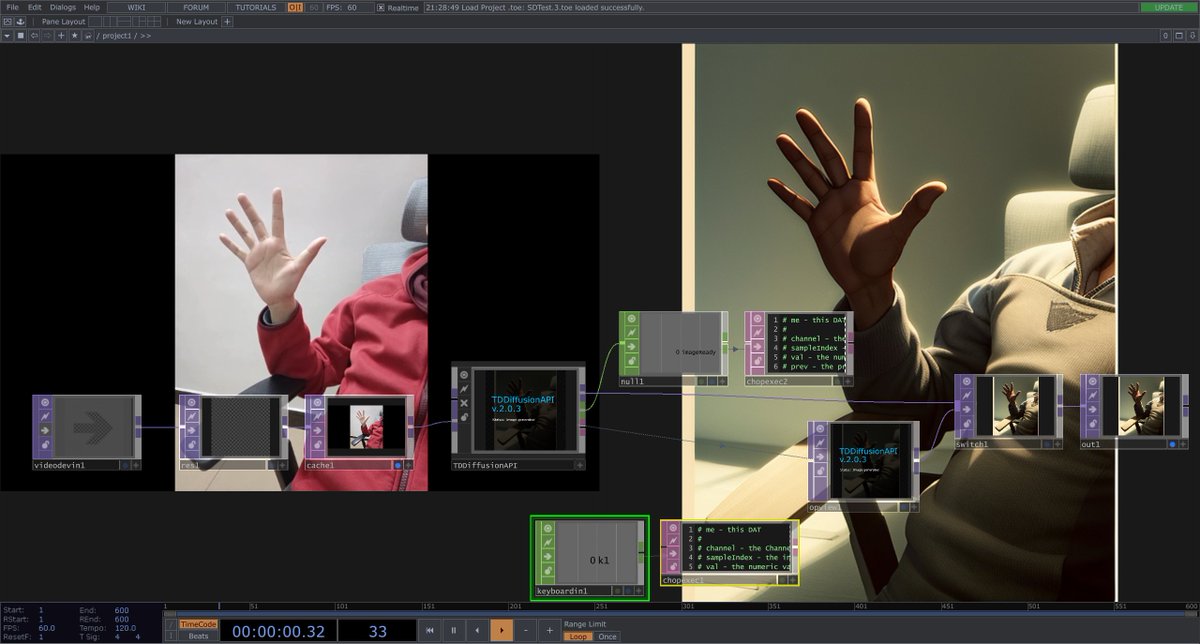 Songzi39590361's tweet photo. I am starting a side project called #MagicPhotoBooth for my kids.
The concept is straightforward: say 'cheese,' the webcam will take a photo and display a cartoon image on the screen using #ControlNet and #touchdesigner. https://t.co/yzseYRHAXG