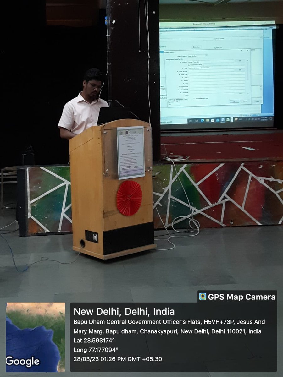 CollegeMaitreyi's tweet photo. Dr B. Roy, introducing the gathering to CFR and Vantage. Dr N. Kumar presenting the importance of ethics and the procedure for citations and references. Dr T. Kumar guiding the students regarding the SPSS software in today's workshop.
#Maitreyi #DU #CFR #ACPG https://t.co/uu8lEr9I4D