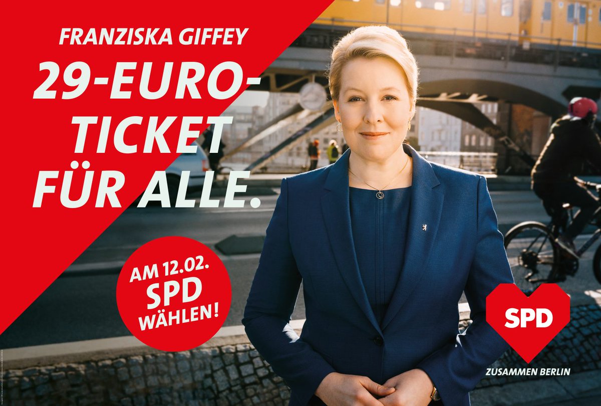 Die SPD vor der Wahl: 29-Euro-Ticket verlängern! 

Franziska Giffey nach der Wahl: Einen lückenlosen Anschluss wird es wohl nicht geben. 

Ich so: Echt jetzt?

tagesspiegel.de/berlin/verlang…