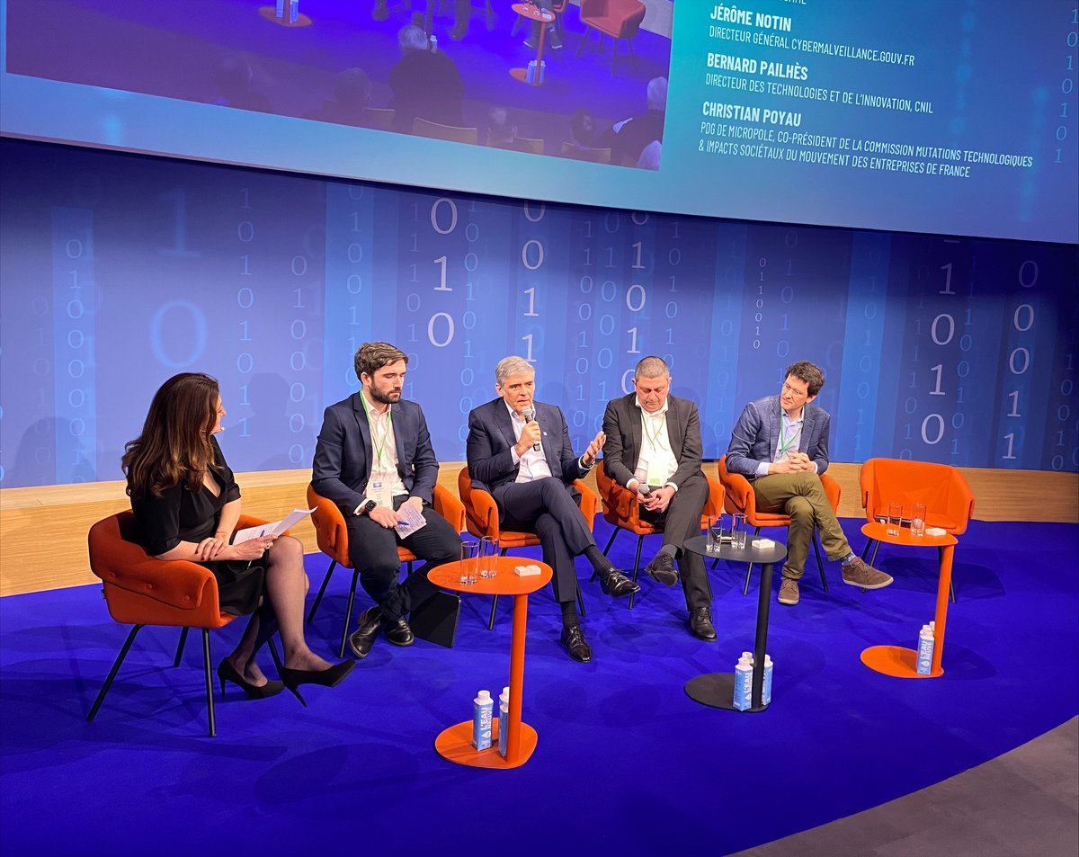 groupemicropole's tweet photo. Retour en images sur la REF #Numérique 2023 

Cette année, #LaREFnum23 a été marquée par des décryptages et des réflexions #prospectives autour du thème « #Cyberattaques : tous ciblés, tous armés pour résister », afin d’éclairer le futur. https://t.co/P3z3juKXe9