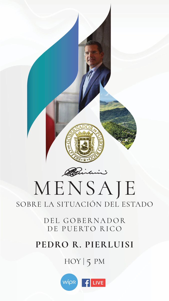 WIPRTV_Oficial's tweet photo. [HOY] El @GovPierluisi , ofrecerá su tercer Mensaje de Situación del Estado. 

Acompaña a nuestro equipo de @notiseis360pr durante la antesala, transmisión y análisis del mensaje EN VIVO desde las 4:45 PM, por #WIPRTV, FB de #Notiséis360, WIPR 940 AM o conéctate por la app PRTV+. https://t.co/TTQzbuFyl2