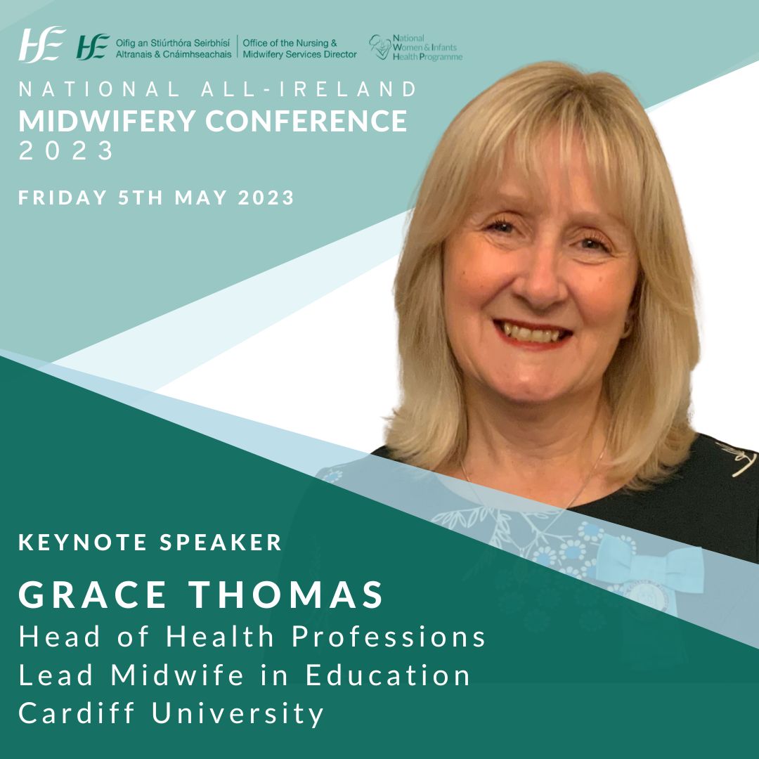 We're delighted to have Grace Thomas @graciee65 from @CUHealthSci @WHOCCCardiff join us for our #InternationalDayOfTheMidwife celebration on the 5th of May in The Aviva Stadium. Looking forward to honouring midwives on the day. #IDOM23 Register below ⬇ eventbrite.ie/e/national-all…