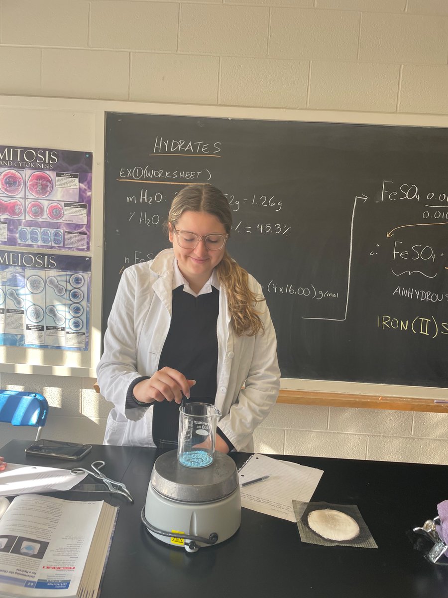 MsENicoletti's tweet photo. SCH3U students determining the Chemical Formula of a Hydrate. @HNMCS @MsENicoletti https://t.co/iWP9scQYBY