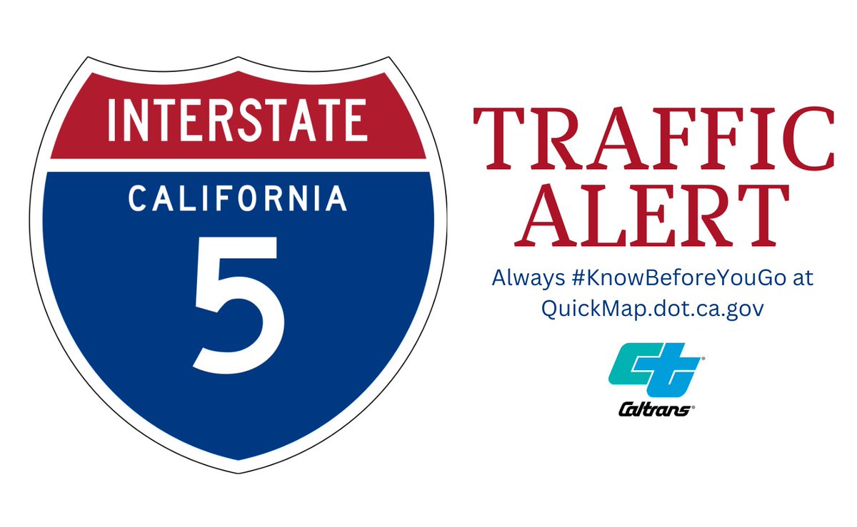 UPDATE: Northbound Interstate 5 is CLOSED to ALL traffic at Fawndale, 10 miles north of Redding, due to whiteout conditions. 

Always #KnowBeforeYouGo at QuickMap.dot.ca.gov