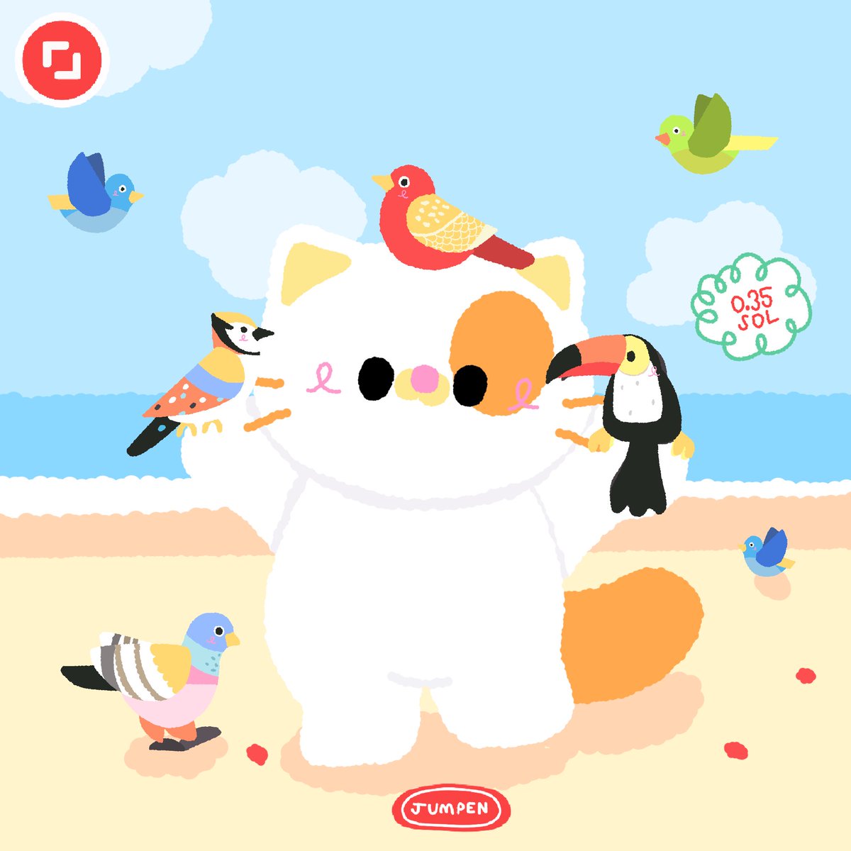 Happy Cat &amp; Birds 🐱🎾🦜🦩✨
On <a href="/exchgART/">Exchange Art</a> 

Have a nice holiday 
Reserve price : 0.35 sol യ ˎˊ˗  

⛅️ ⭐️🥤 : exchange.art/single/5uUSfFv…

#NFTs #NFTCommuntiy #SolanaNFT #Solana #NFT #NFTartwor #nftcollector #nftart #cat