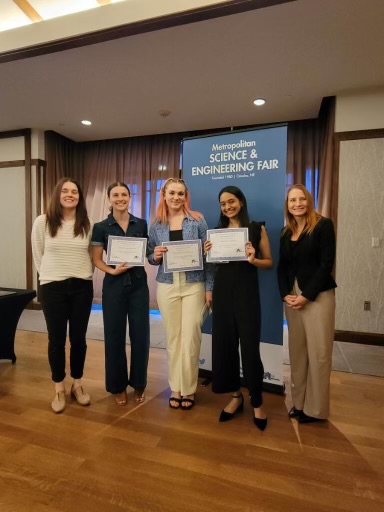Central swept the science fair! 12/18 participants won awards. 4/6 projects going to state are CHS students. Jaylin Sims from UNMC, Madeline Galloway &amp; MacKenzie Altuzar with their HADDIX projects &amp; Maleyna Navarette from the Advanced Research class. #CHSDowntownProud