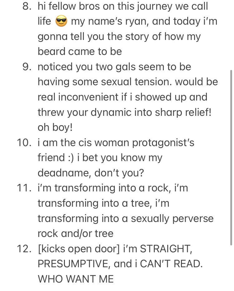 wrote a list of the trans men you can currently find in fiction
