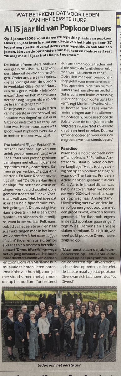 Leden van het eerste uur aan het woord: