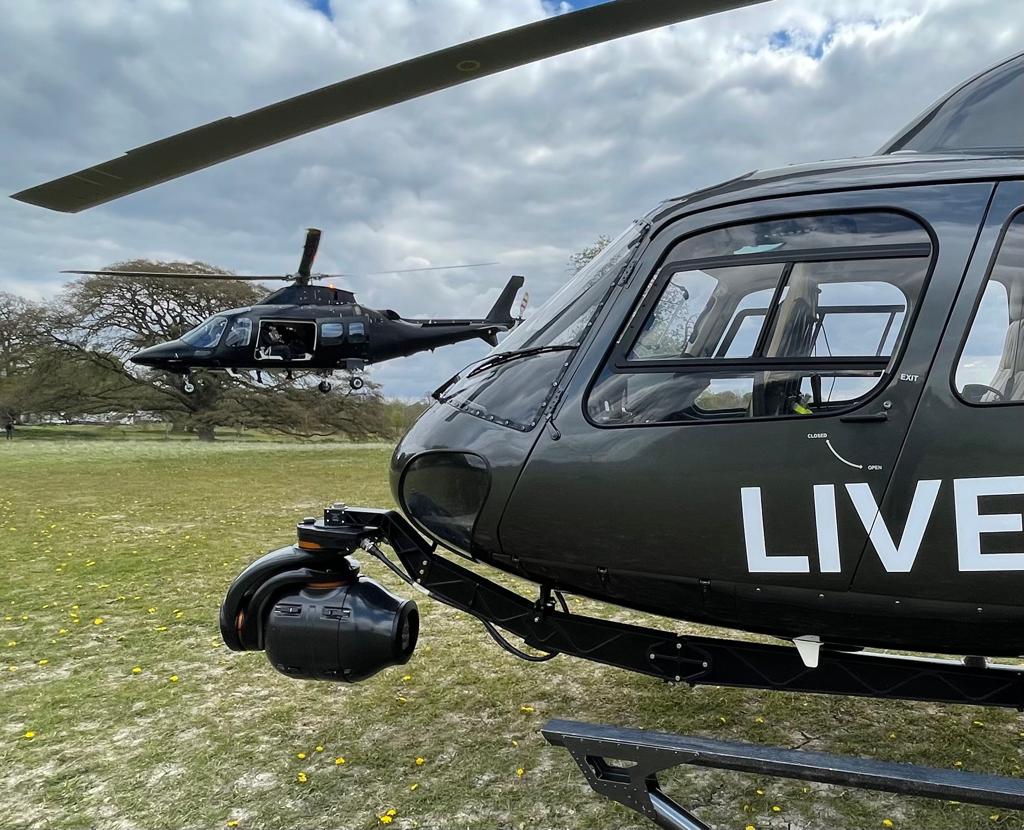 HelicopterFilmS's tweet photo. Bad Sisters + Slow Horses have each been nominated for 5 @BAFTA awards! Congrats to those we worked w/ on both productions. Pictured: Hero Heli on set of Slow Horses. #Aerial #AerialCinematography #AerialFilming #HelicopterFilms #HelicopterFilming #SlowHorses #BadSisters #BAFTAS https://t.co/gv9CCob0G7