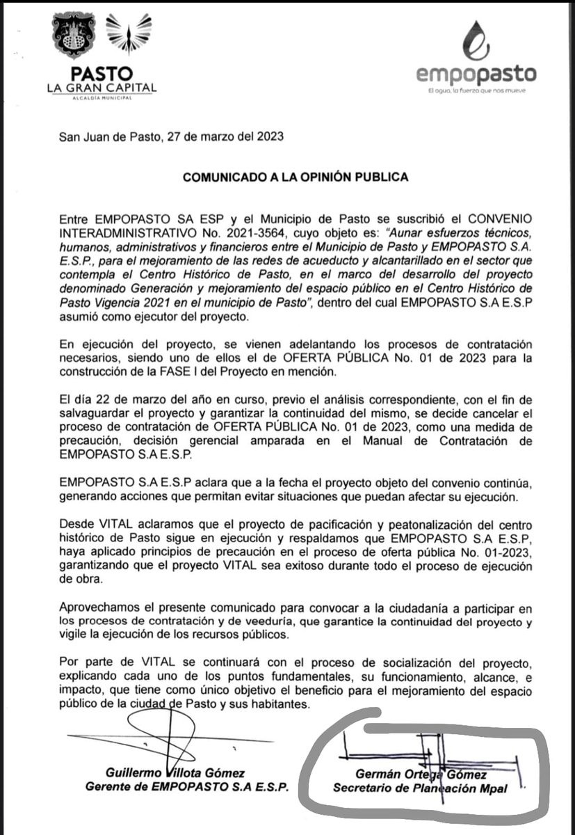 alinasilvar's tweet photo. Continúa proceso de contratación para peatonalizar centro de Pasto. https://t.co/Bm4pYK34Vt