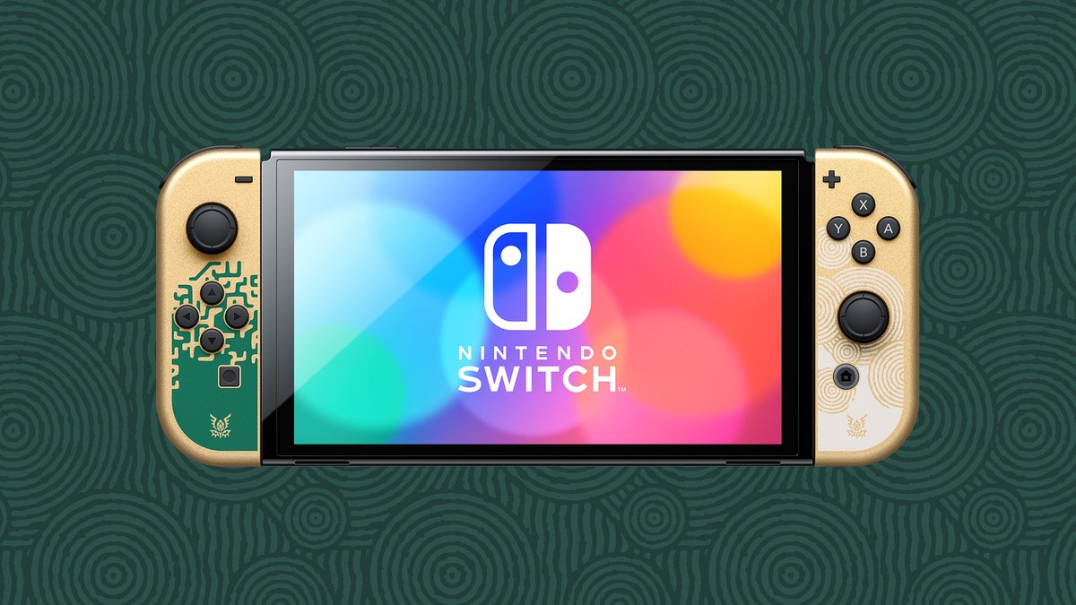 NintendoAUNZ's tweet photo. Prepare for the epic quest ahead with this #NintendoSwitch – OLED Model The Legend of #Zelda: #TearsOfTheKingdom Edition, launching 12/05. https://t.co/InyaFI0PpU