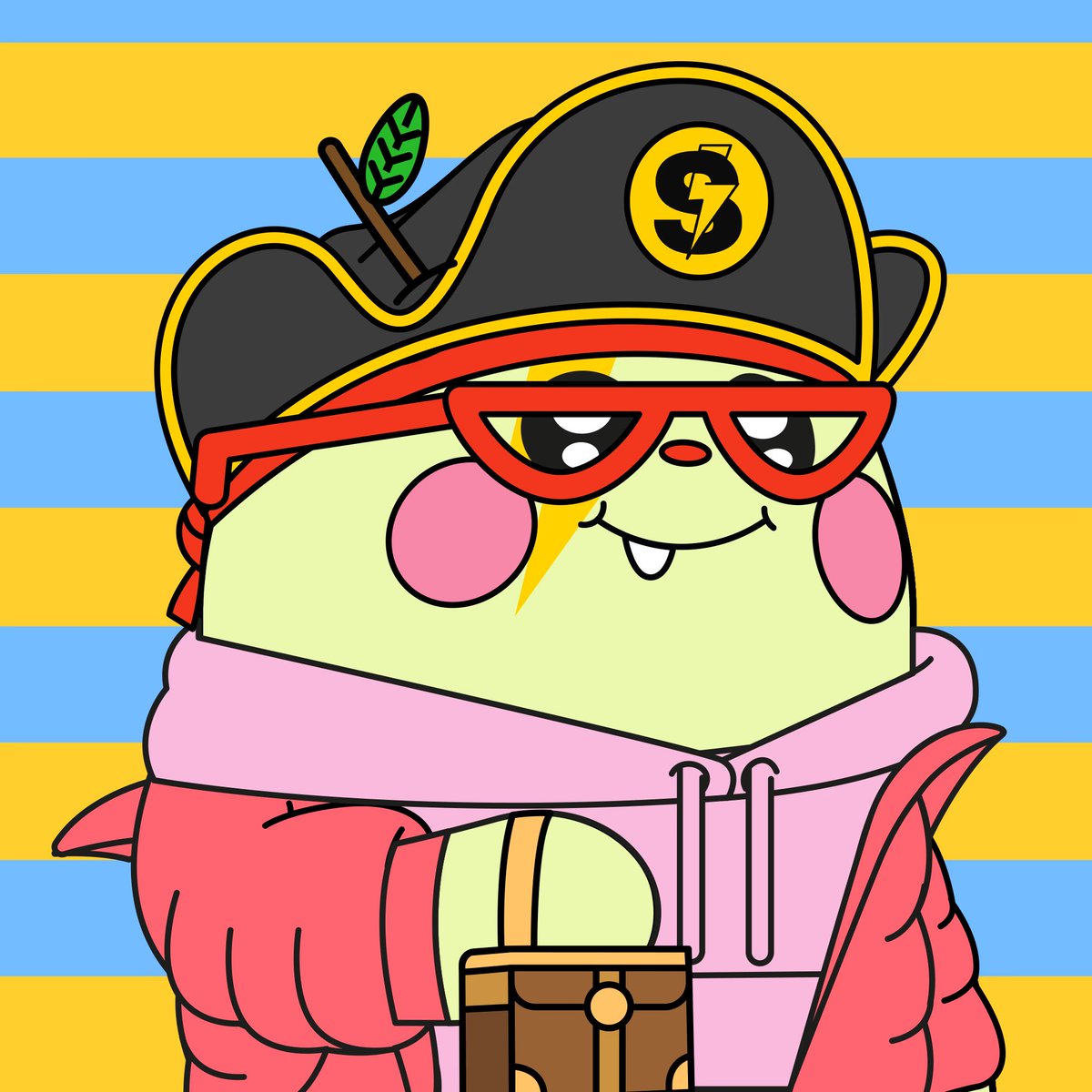 AxieCo's tweet photo. Why was the @SupercuteNFT Pirate always the first to find treasure? 🏴‍☠️🦜🪙

🥁🥁🥁

Because he had the best vision and could spot it a sea-mile away! 😎
#SWAGMI https://t.co/K0OO7tlFHZ