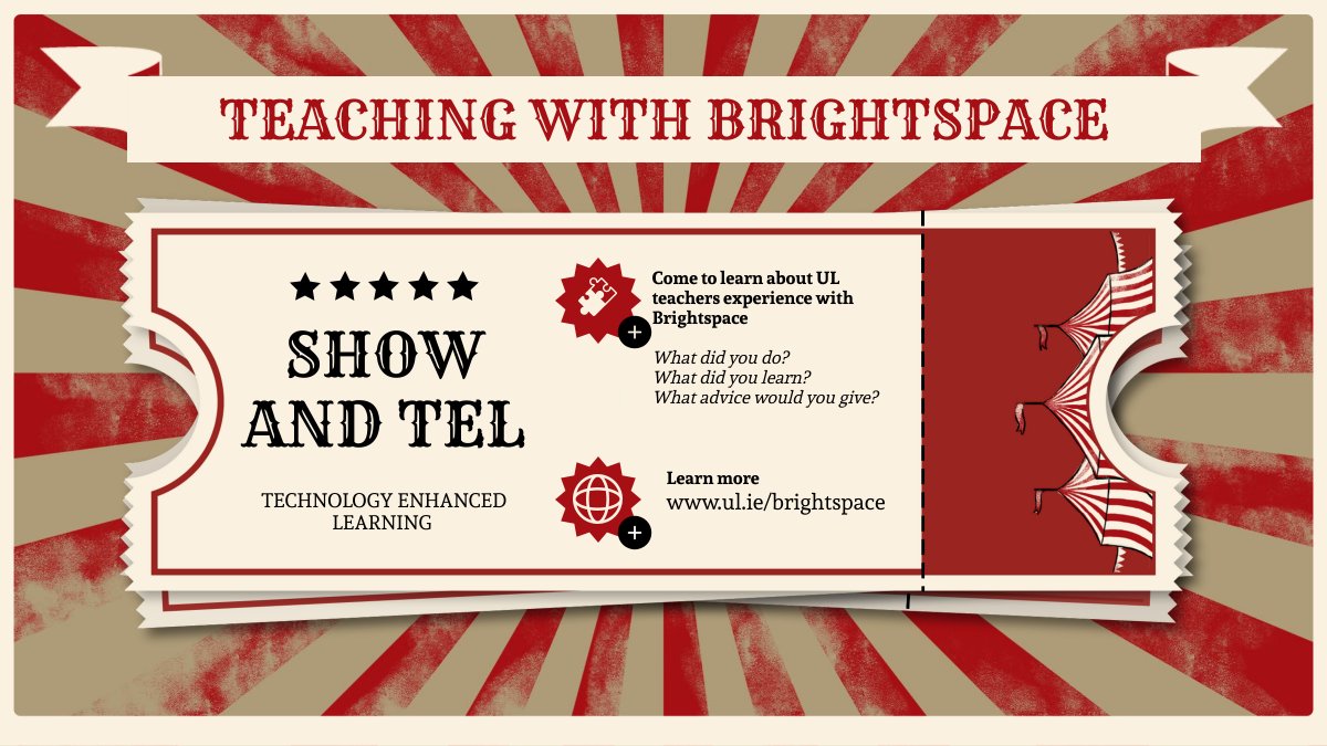 We are coming in the Show&TEL series on Teaching with Brightspace with the last session this Thursday (March 30th) @12pm, where I will try to share my two pence! Join us here shorturl.lol/showandtel #QuickTipsforTeachingOnline