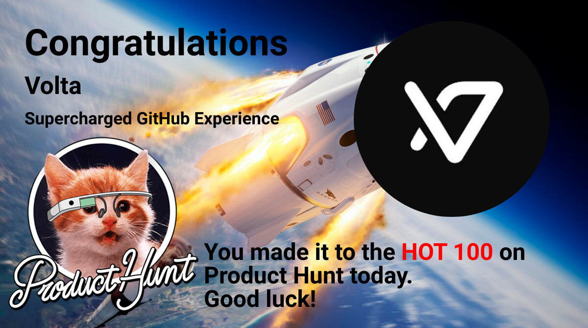 Congratulations to Volta and for making the Product Hunt Hot 100 list. Support them today at producthunt.com/posts/volta-5?…

Don't forget to follow us golaunchclub for product